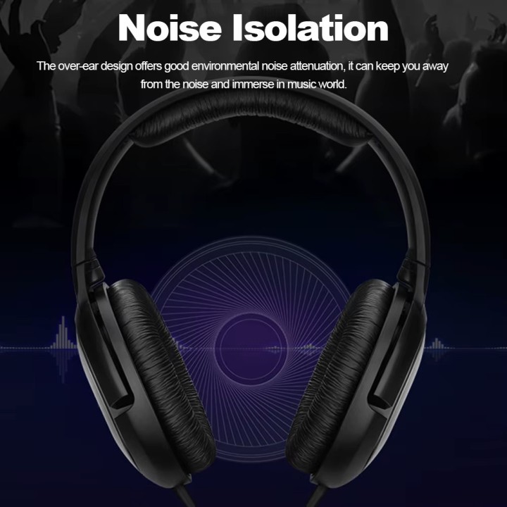Cuffie cablate Sennheiser hd 206 hd206 3.5mm Stereo Noise Isolating Gaming Sostituisce hd-202