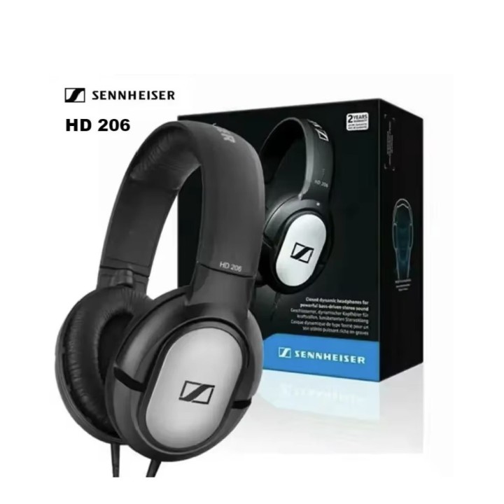 Cuffie cablate Sennheiser hd 206 hd206 3.5mm Stereo Noise Isolating Gaming Sostituisce hd-202