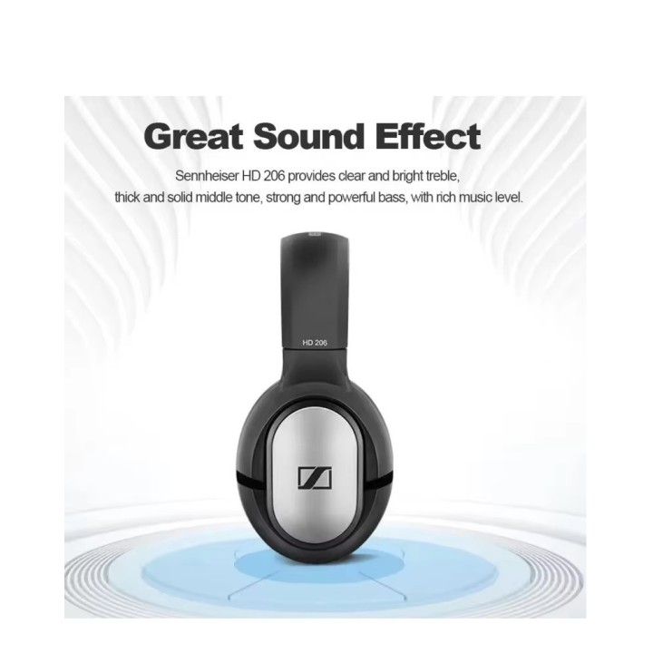 Cuffie cablate Sennheiser hd 206 hd206 3.5mm Stereo Noise Isolating Gaming Sostituisce hd-202