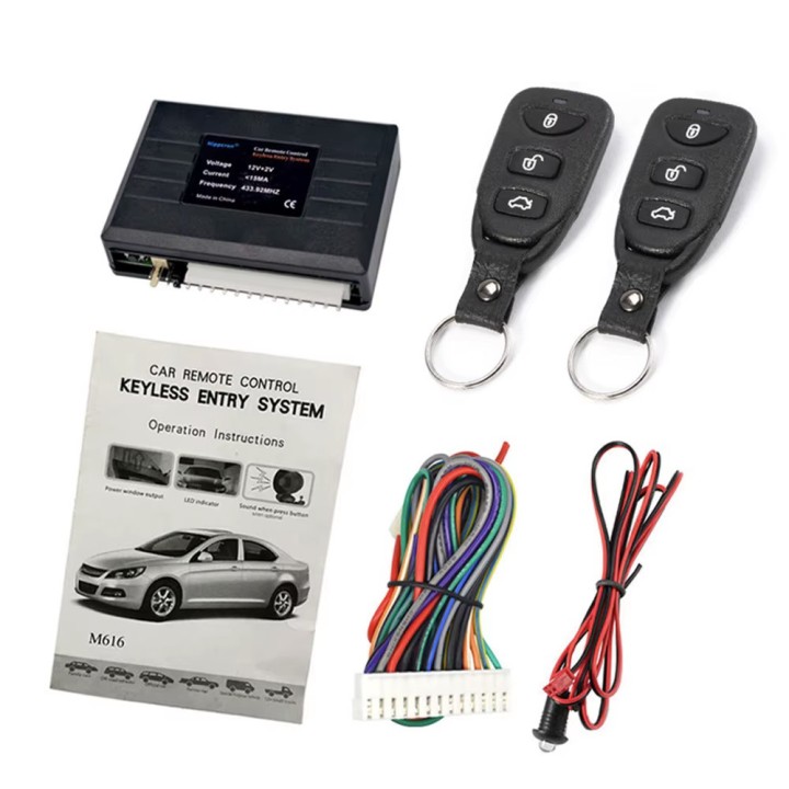 Module fermeture centralisé porte voiture 12v bluetooth 2 telecommandes entree sans clef telephone
