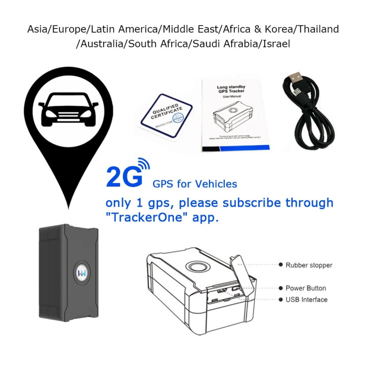 Localizzatore GPS con precisione fino a 5 m, monitoraggio remoto automatico, adatto per auto, ca