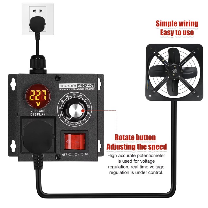 Variable Voltage Regulator Controller Dimmer 220v 230v 100w 200w 300w 500w 600w 700w 800w