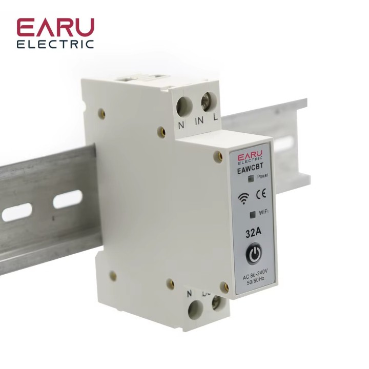Interruttore automatico monofase neutro fase 32a wifi tuya interruttore connesso EAWCBT timer 220v