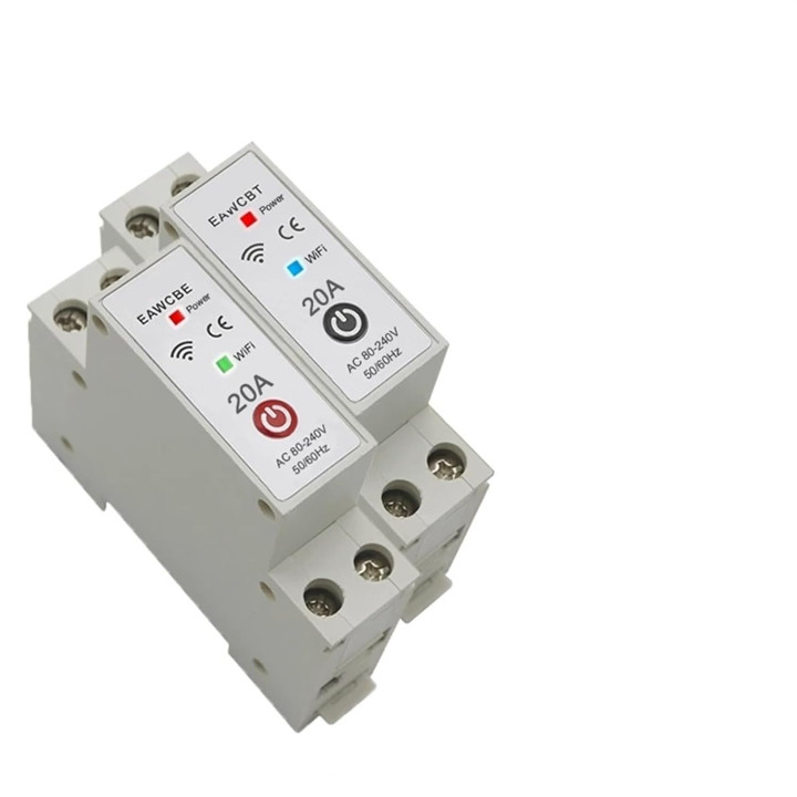 Single phase neutral phase circuit breaker 20a wifi tuya connected switch EAWCBT timer 220v