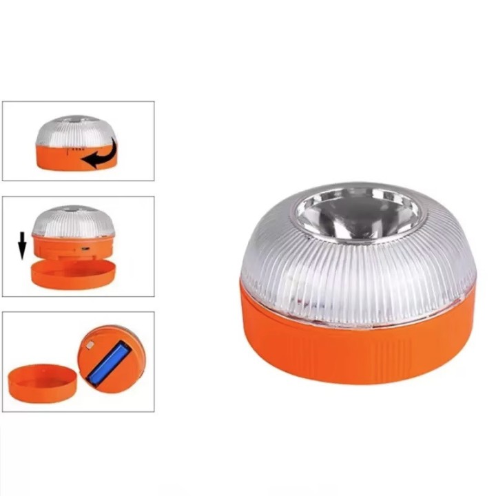 Girophare magnetique orange v16 dgt batterie rechageable lampe de signalisation de sécurité voiture