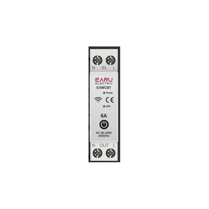 Single phase neutral phase circuit breaker 6a wifi tuya connected switch EAWCBT timer 220v