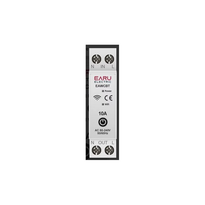 Single phase neutral phase circuit breaker 10a wifi tuya connected switch EAWCBT timer 220v