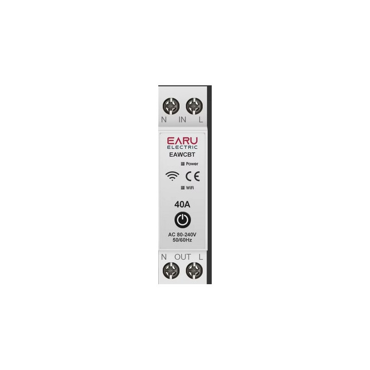 Single phase neutral phase circuit breaker 40a wifi tuya connected switch EAWCBT timer 220v