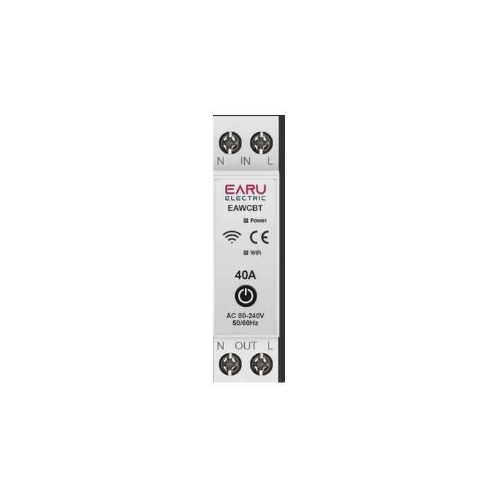 Disjoncteur monophasé phase neutre 40a wifi tuya interrupteur connecté EAWCBT minuterie 220v