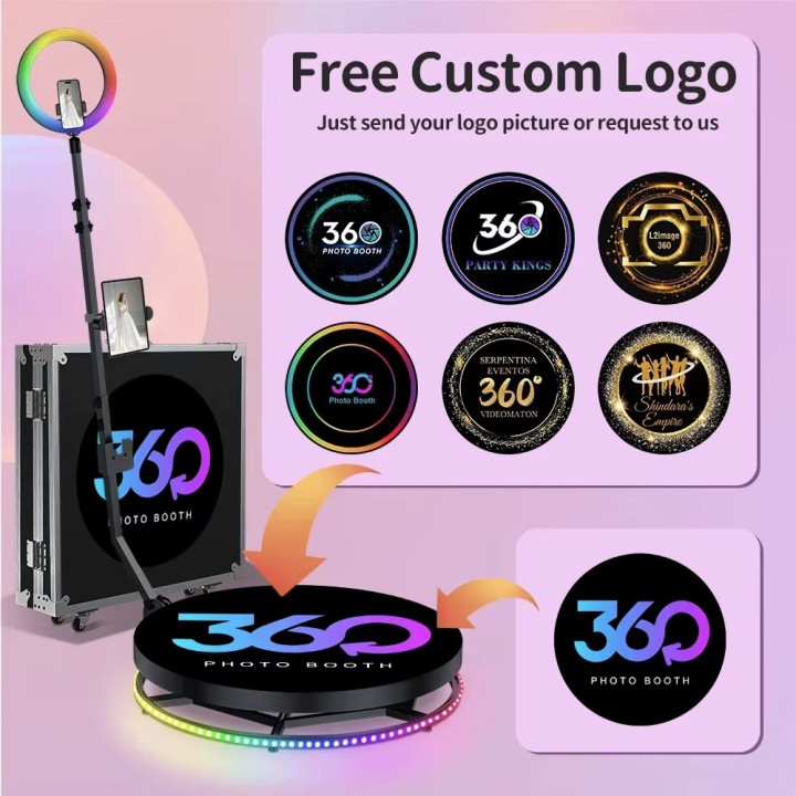 Fotomatón de 360 ​​grados Fotomatón de 60 cm Máquina para selfies Nochevieja Halloween Boda