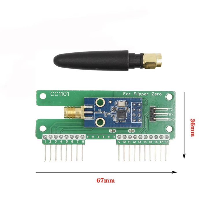 Transcsec Wireless 433mhz Antenna SMA Retrofit Technology Flipper Ontario CC1101 Submesurz