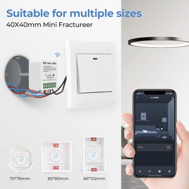 Interruptor WiFi DIY de 2 canales, 16 A, 220 V, para hogar inteligente, control bidireccional, Smart Life