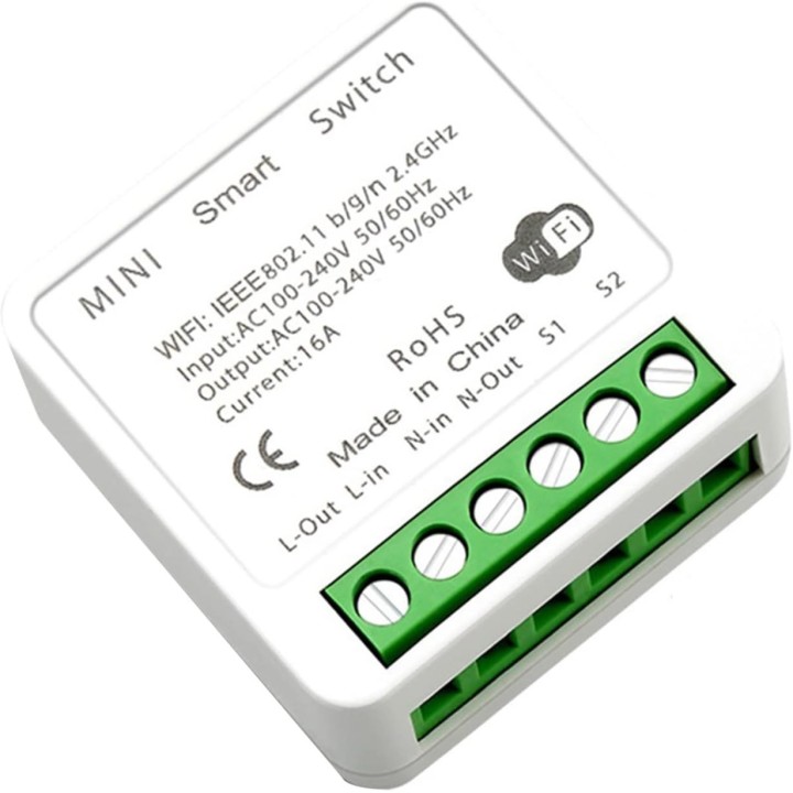4 Interruptor WiFi DIY de 2 canales, 16 A, 220 V, para hogar inteligente, control bidireccional, Smart Life