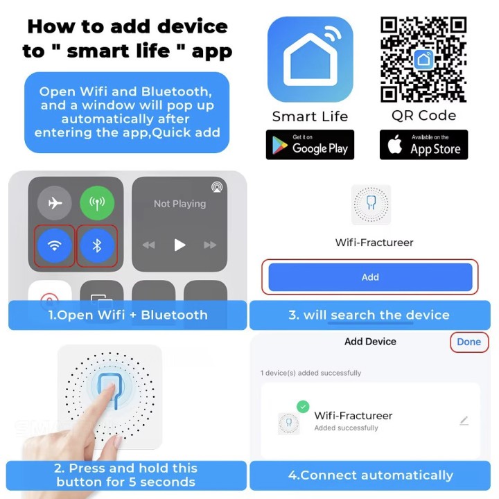 6 Interruttore WiFi fai da te 2CH 16A 220V per controllo bidirezionale della casa intelligente Smart Life