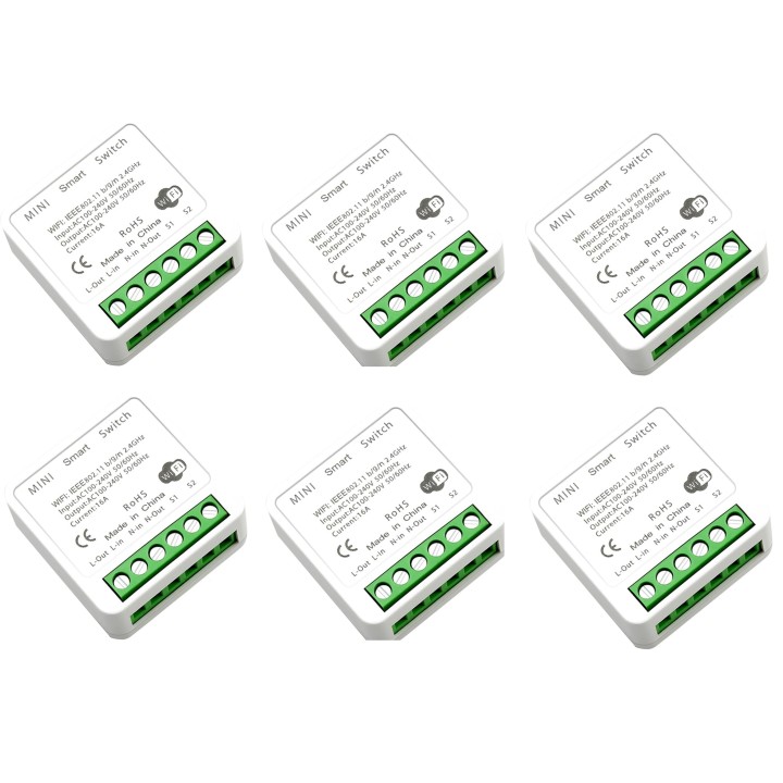 6 2CH 16A 220V DIY WiFi Schalter für Smart Home Zwei Weg Control Smart Leben