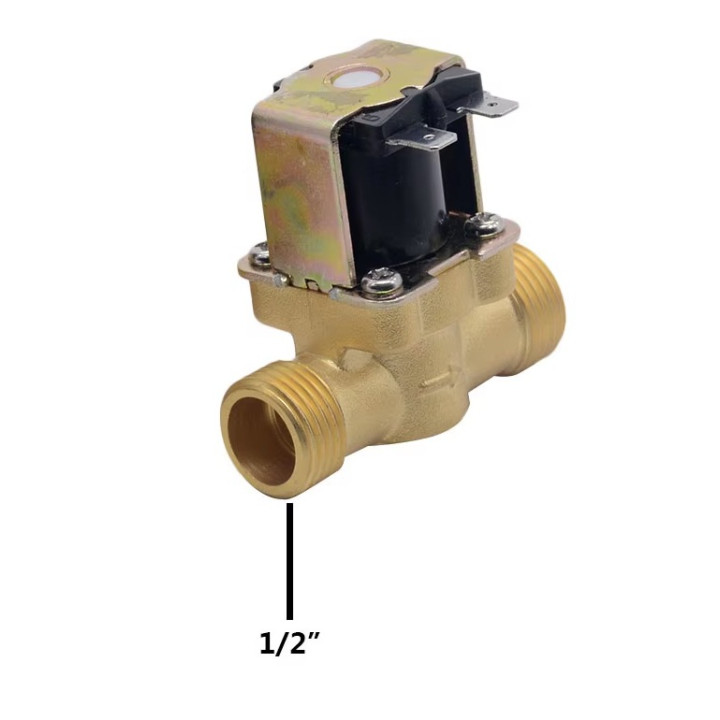 Electroválvula magnética eléctrica normalmente cerrada dn15 1/2 15/21 220v nf IP65 agua aceite aire bebidas