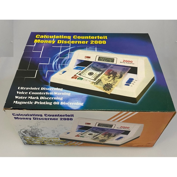 Detecteur uv sonore faux billets banque calculatrice detection dp-2000