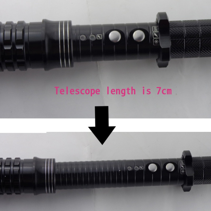 Torche matraque telescopique electrifiee shocker paralyseur taser rechargeable defense electrique