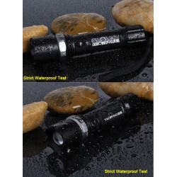 1000LM 5W waterproof cree led rechargeable flashlight police traffic command zoomable torch light by 18650 car charge for SOS