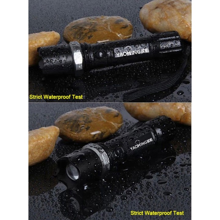 1000LM 5W waterproof cree led rechargeable flashlight police traffic command zoomable torch light by 18650 car charge for SOS