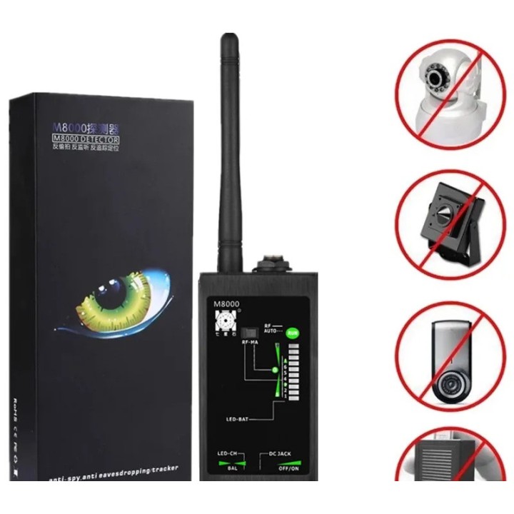 M8000 Anti-Spy Camera Detector, GSM RF Signal, IR IP Tracker, 2G 3G 4G GPS Locator