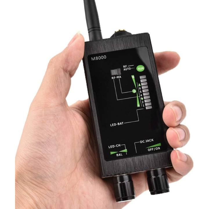 Detector de radio antiespía M8000 con cámara, señal GSM, RF, IR, rastreador IP, localizador GPS 2G, 3G y 4G