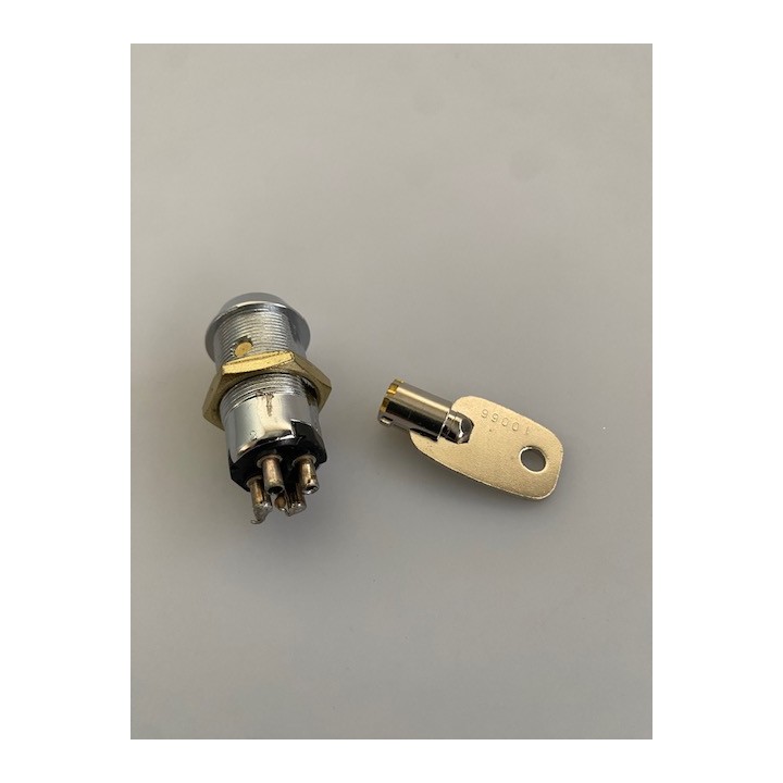 Electric lock with 3 round key, 3 positions for mc42 mc62 theft alarm control panel