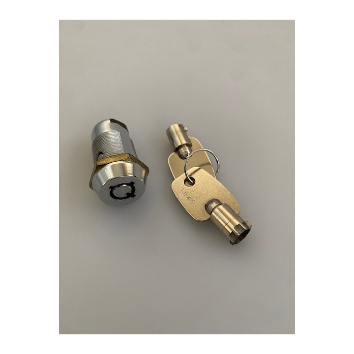 Serrure electrique a 3 clef ronde 3 positions pour centrale alarme vol mc42 mc62