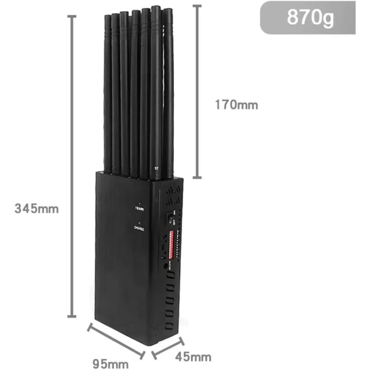 Conmutador 12 antenas bloqueador 2G 3G 4G 5G WiFi 2.4G 5.8G GPS VHF LOJACK 5G3.5G/3.7G CDMA/GSM LORA DCS/PCS WIFI2.4G/4G2300