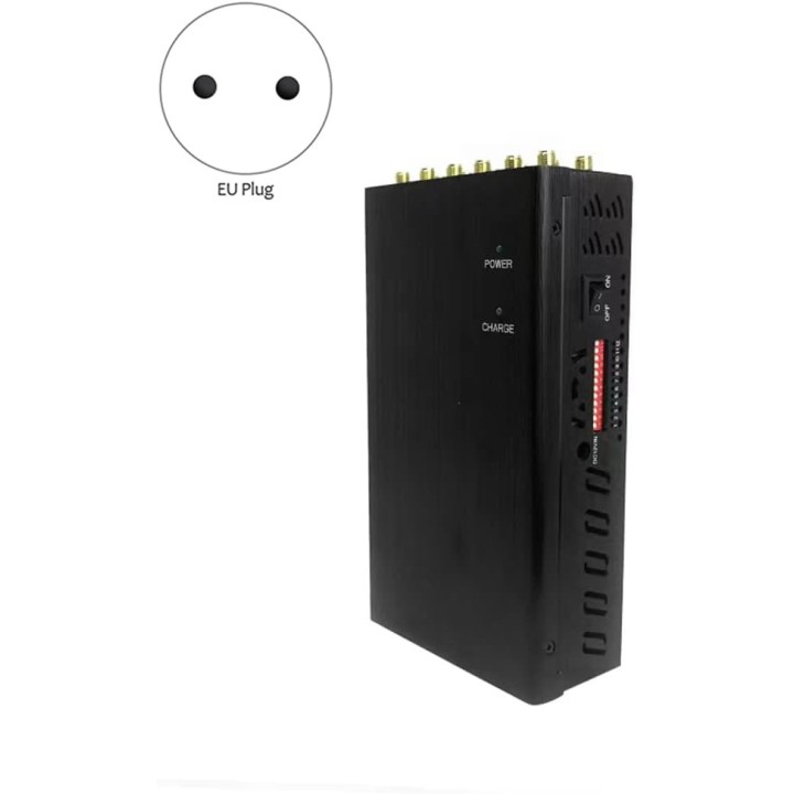Brouilleur gsm 12 antennes bloqueur 2G 3G 4G 5G WiFi 2.4G 5.8G gps vhf lojack 5G3.5G/3.7G CDMA/GSM LORA DCS/PCS WIFI2.4G/4G2300