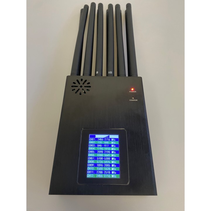 copy of jammer 12 antennas blocker 2G 3G 4G 5G WiFi 2.4G 5.8G gps vhf lojack 5G3.5G/3.7G CDMA/GSM LORA DCS/PCS WIFI2.4G/4G2300