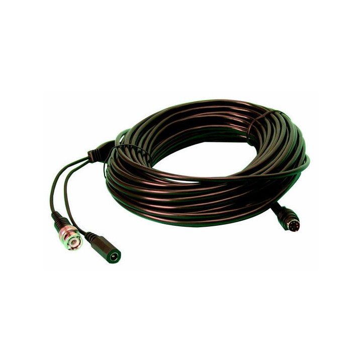Cordone 20m mini din maschio verso bnc maschio et jack alim per videocamera sorveglianza ckv cavi di connessione jr internationa
