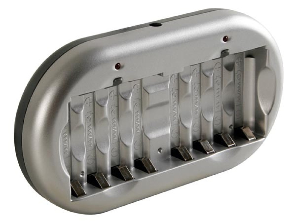 Cargador nimh nicd para baterías aa o aaa conector ac y conector mechero