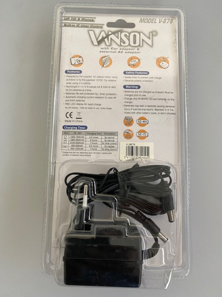 Carica batterie nimh nicd batteria ricaricabile o accumulatore mh aa aaa hr6 hr03 vl9878 presa accendisigari