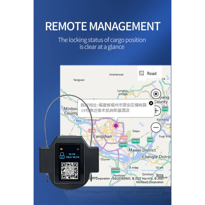 Smart Lock 4G GSM GPS ZC-S32 Tracker per camion, container, auto, controllo remoto in tempo reale