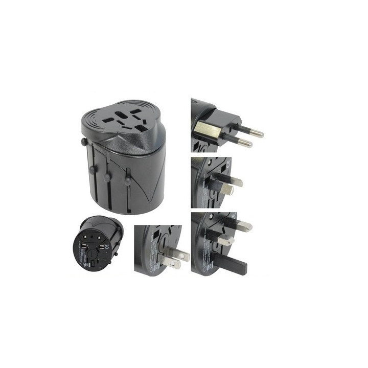 Adattatore presa elettrica viaggio 150 paesi europa america usa gran bretagna uk australia jr international - 3