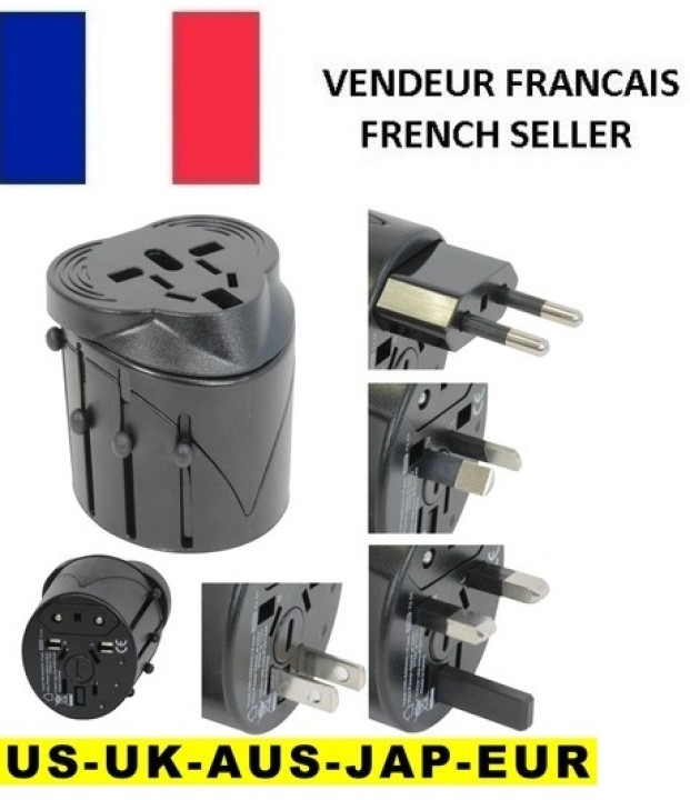 Adattatore presa elettrica viaggio 150 paesi europa america usa gran bretagna uk australia jr international - 1