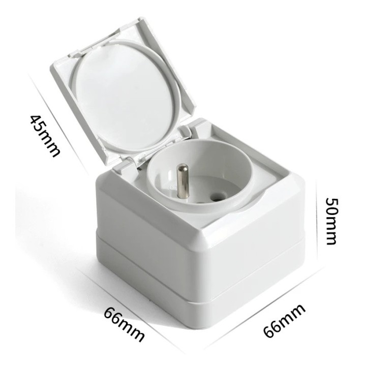 Prise murale externe anti-poussière 250V 10a 16a Standard européen français couvercle ABS ignifuge