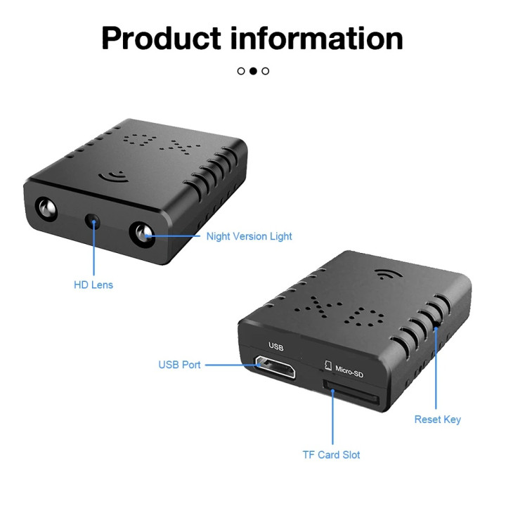 discreet Wifi camera 4K Full HD 1080P camcorder IR-CUT video recorder motion detection