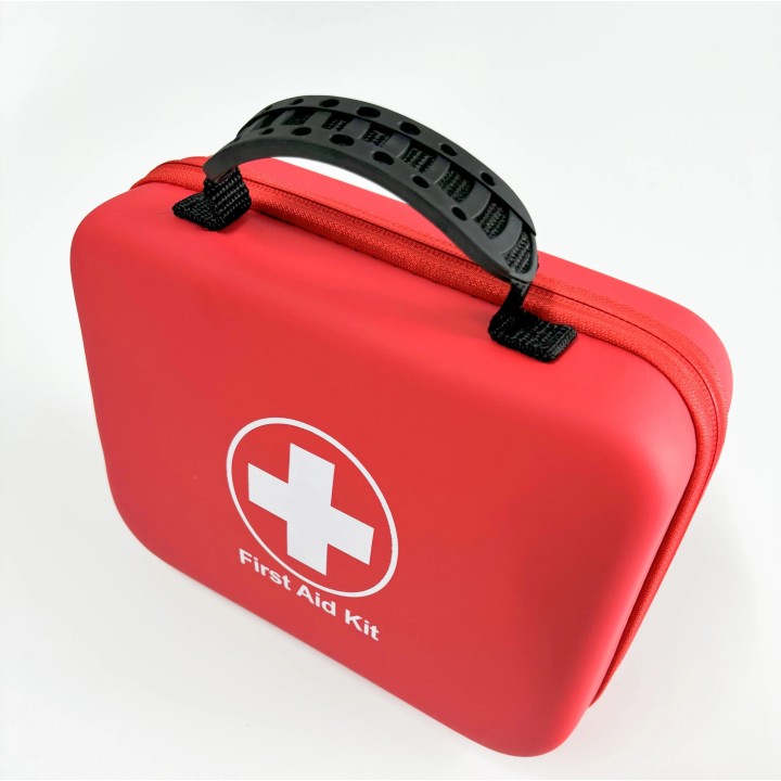 Trousse medicale premier secour pharmacie soin creme bande compresse ciseau alcool epingle gaze scot