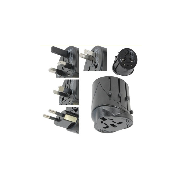 Adattatore presa elettrica viaggio 150 paesi europa america usa gran bretagna uk australia jr international - 2