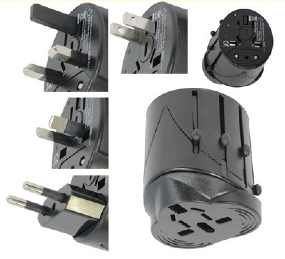 Adattatore presa elettrica viaggio 150 paesi europa america usa gran bretagna uk australia jr international - 2