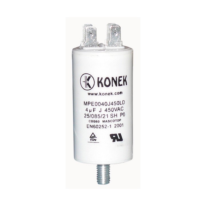 Condensateur permanent 4 µf 4µf mf micro farad 450v pompe lavage adg673 whirlpool