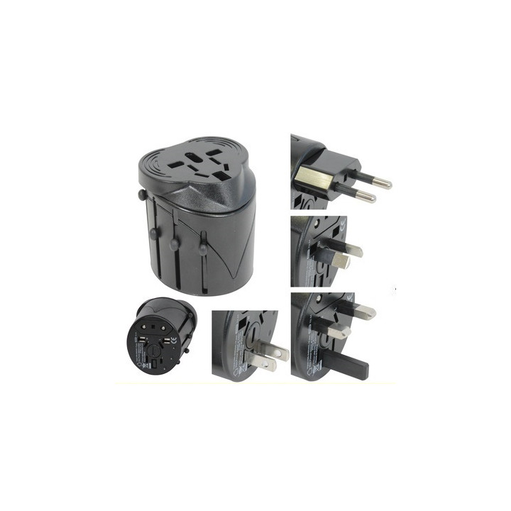 Adattatore presa elettrica viaggio 150 paesi europa america usa gran bretagna uk australia jr international - 2