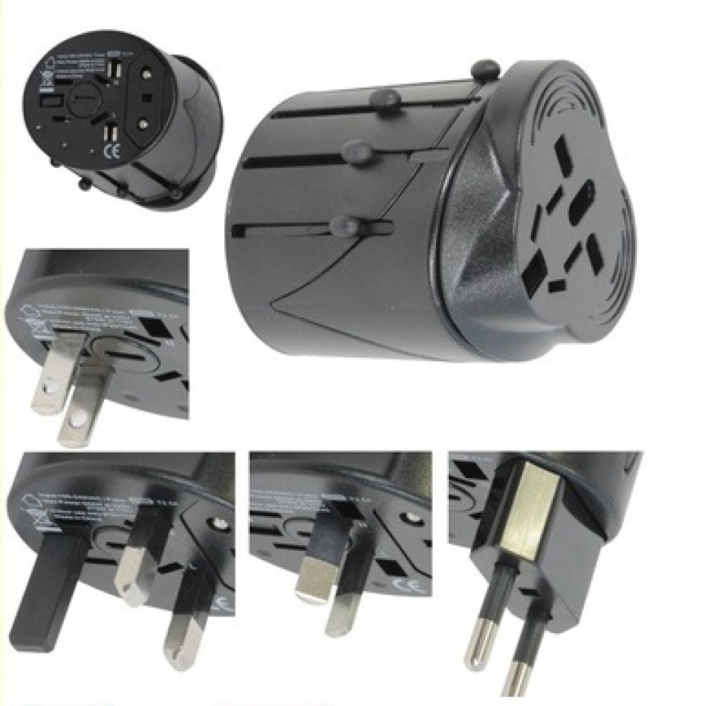 Adaptador enchufe electrico viaje 150 pais europa america usa gran bretana uk australia jr international - 2