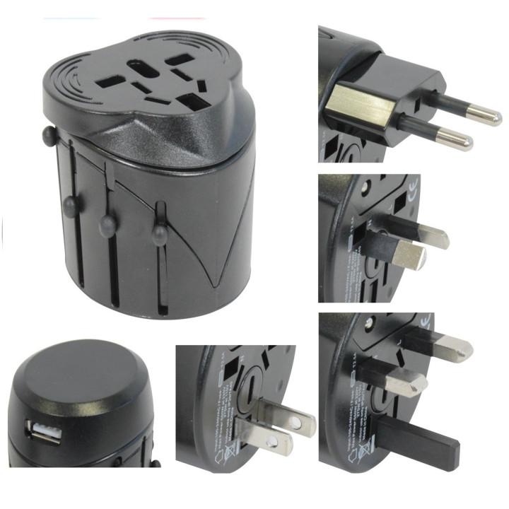 Plug adapter mit usb elektrisiert 150 ländern reisen europa usa australia uk britain jr international - 1