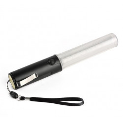 Baton lumineux led rouge + batterie rechargeable + chargeur 220v 5v support magnetique