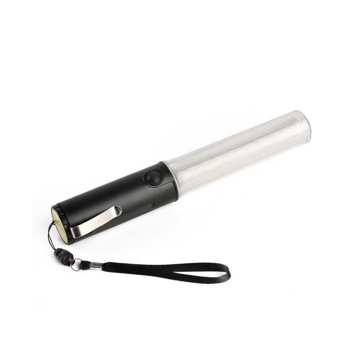 Baton lumineux led rouge + batterie rechargeable + chargeur 220v 5v support magnetique
