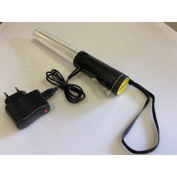 Baton lumineux 26cm led verte + batterie rechargeable + chargeur 220v 5v support magnetique