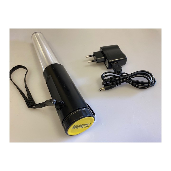 Baton lumineux 26cm led verte + batterie rechargeable + chargeur 220v 5v support magnetique
